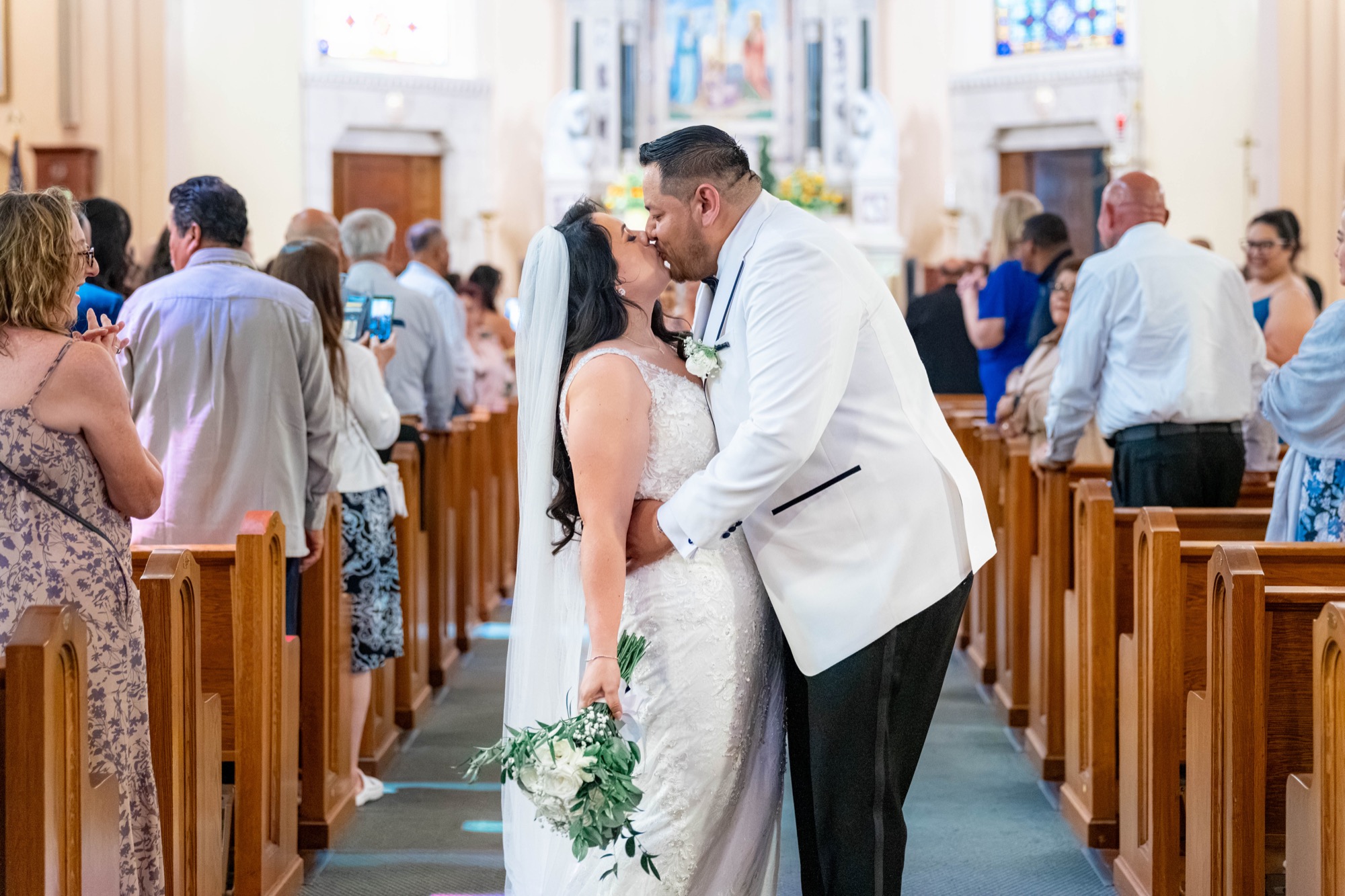 St. Vincent de Paul Church & Robledo Barn wedding photo